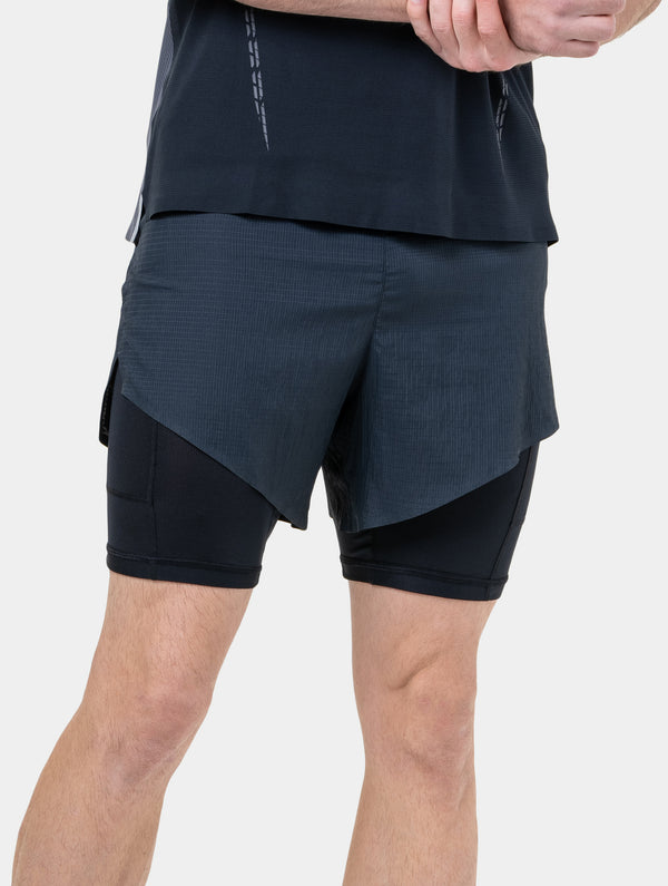 Ronhill Men's Tech Race Twin Short R009 All Black
