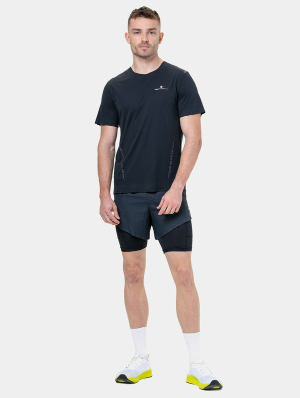 ronhill Men's Tech Race Twin Short R009 All Black