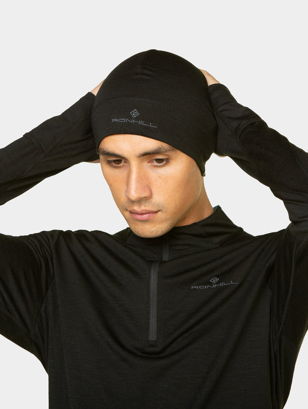Ronhill Merino Beanie 01372 Black/Lake