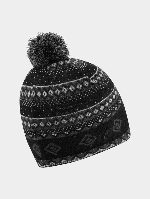 Ronhill Winter Bobble Hat 01298 Black/Oxide/White