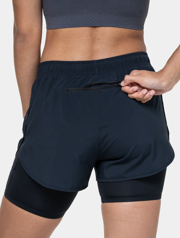Ronhill Women's Core Twin Short R009 All Black