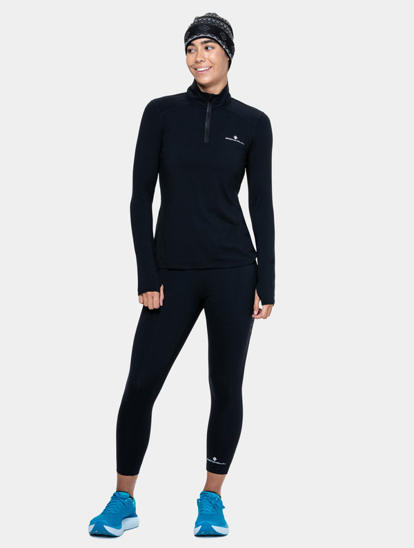 Ronhill Women's Core Thermal 1/2 Zip 00681 Black/Bright White