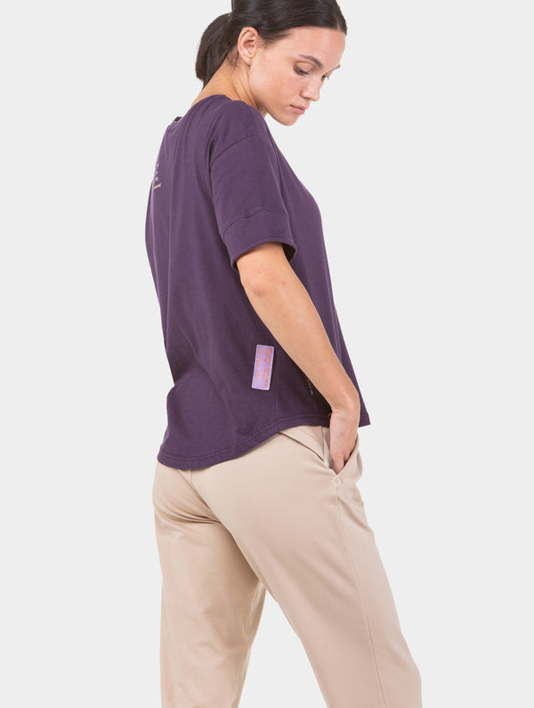 Ronhill Women's Life Seventies S/S Tee 01014 Nightshade/Latte