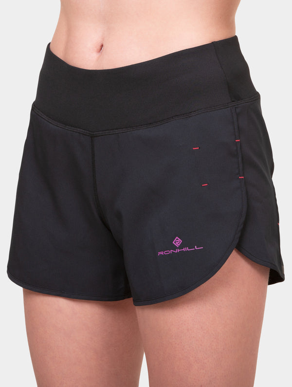 Ronhill Women's Tech 4.5"Short 00333 Black/Razzmatazz