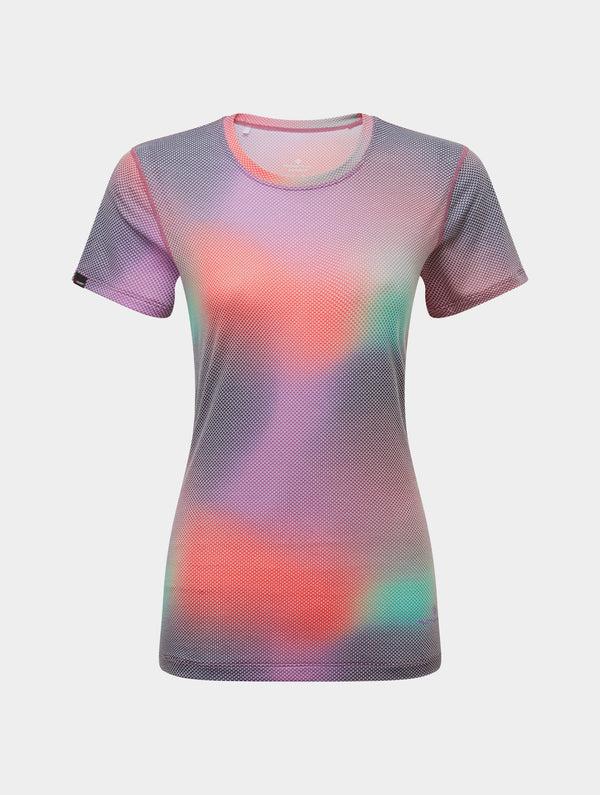 Ronhill Women's Tech Golden Hour S/S Tee 01428 Multi Glow