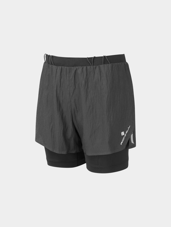 Ronhill Women's Tech Race Twin Short R009 All Black