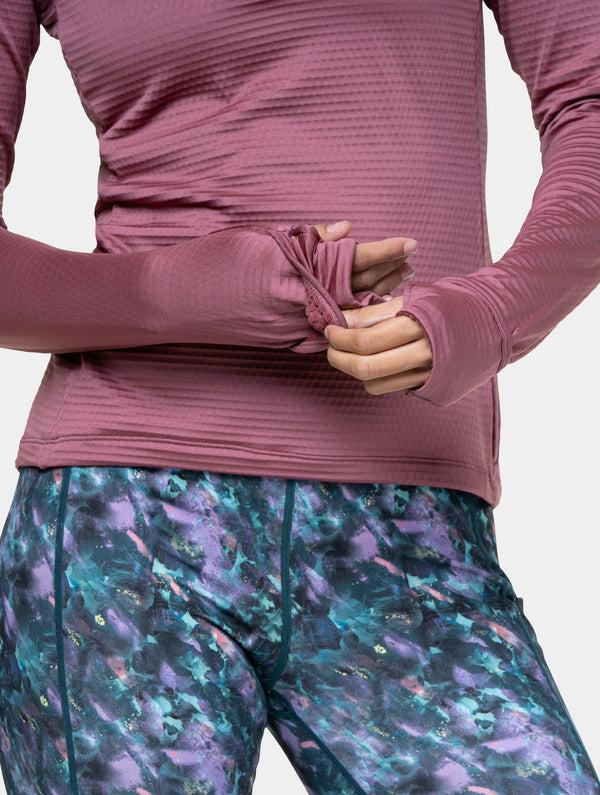 Ronhill Women's Tech Winter 1/2 Zip 01302 Dusty Tulip/Dark Navy