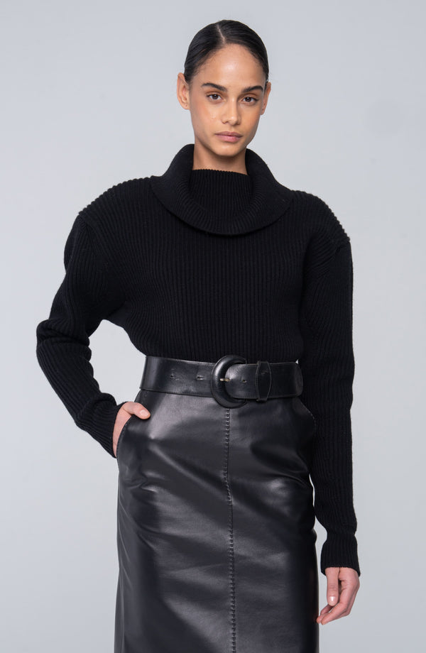 ronny kobo Camilla Knit Top - Navy