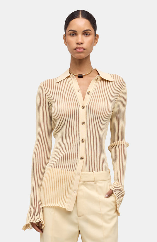 ronny kobo Denzel Cardigan - Custard