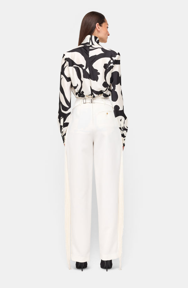 Ronny Kobo Enid Blouse - Black/Ivory