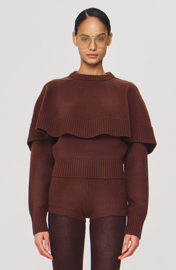 ronny kobo Evian Knit Top - Brown