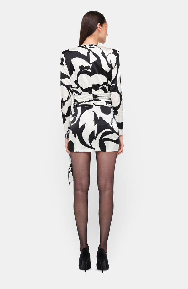 Ronny Kobo Kit Dress - Black/Ivory