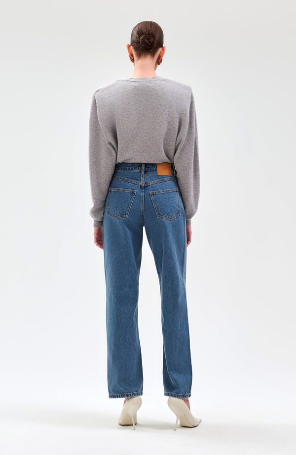 Ronny Kobo Landen Cashmere Sweater - Light Grey