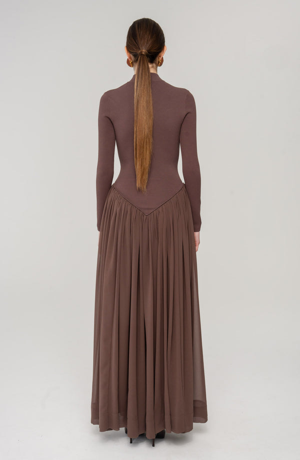 Ronny Kobo Speck Knit Dress - Chicory