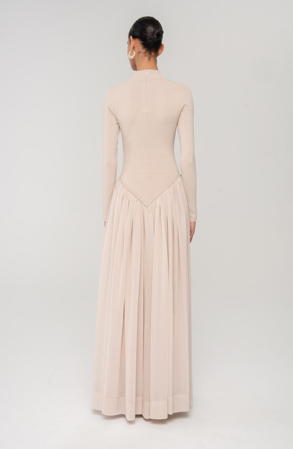 Ronny Kobo Speck Knit Dress - Sand