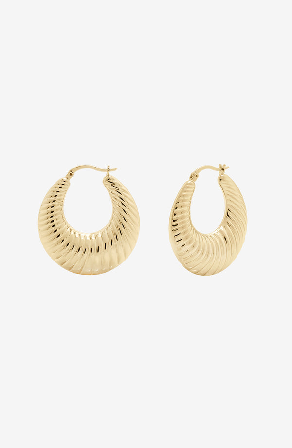 ronny kobo Striated Hoop Earrings