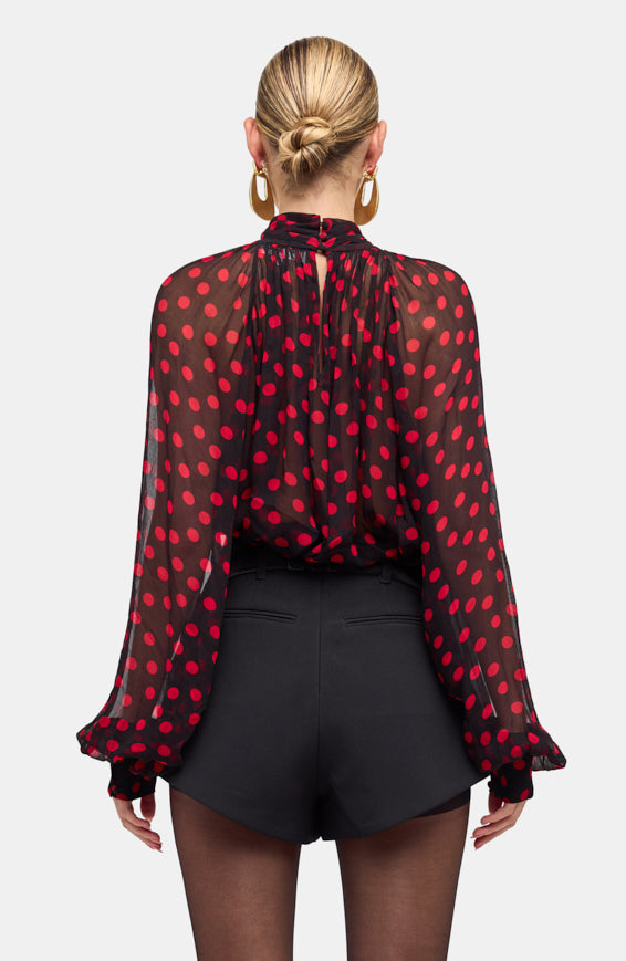 Ronny Kobo Zenia Top - Black/Red