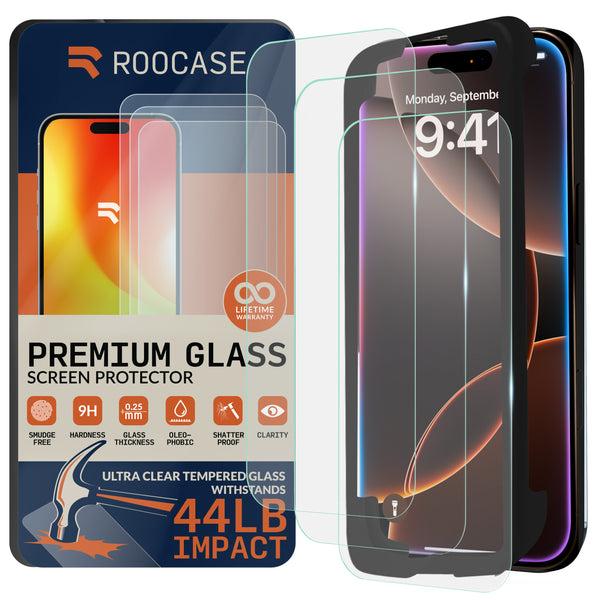 roocase ROOCASE 3-Pack Glass Screen Protector 2.5mm for Apple iPhone 16