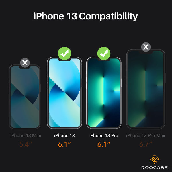 Roocase ROOCASE 3-Pack Glass Screen Protector For Apple IPhone 13 / 13 Pro Include Easy Install Frame