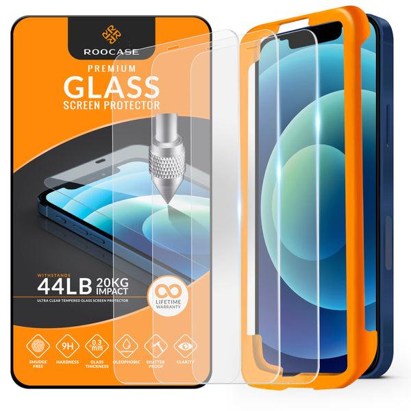 roocase ROOCASE 3-Pack Glass Screen Protector for Apple iPhone 12 mini Include Easy Install Frame