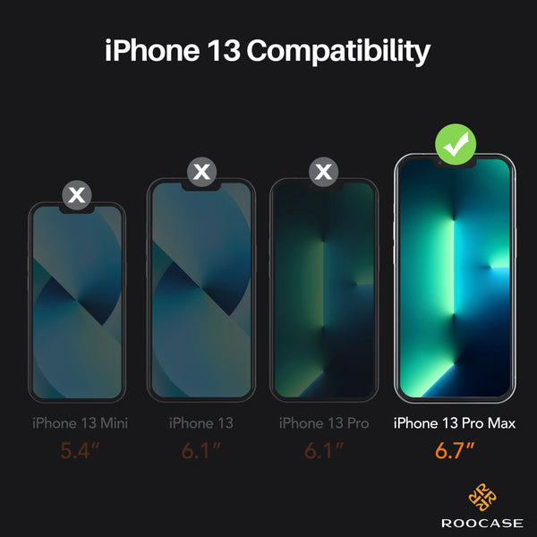 Roocase ROOCASE 3-Pack Glass Screen Protector For Apple IPhone 13 Pro Max Include Easy Install Frame