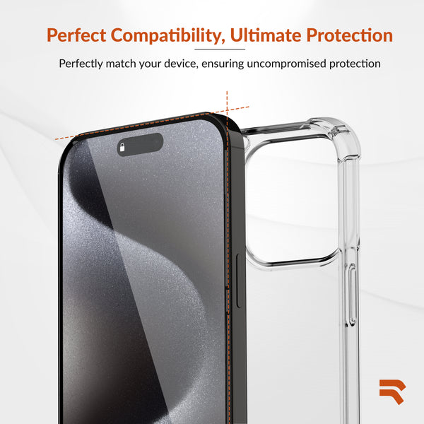 Roocase ROOCASE 3-Pack Glass Screen Protector For Apple IPhone 15 Pro Include Easy Install Frame
