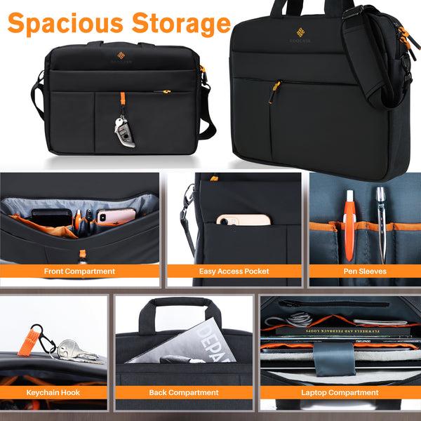 Roocase Roocase Normandie Messenger Bag For 15.6 Laptop And Tablet - Carrying Shoulder Bag - Black