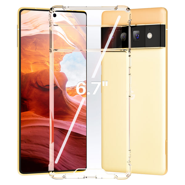 Roocase Roocase Plexis Clear Case For Google Pixel 6 Pro 6.7in (2021) Slim Transparent Cover With TPU Bumper