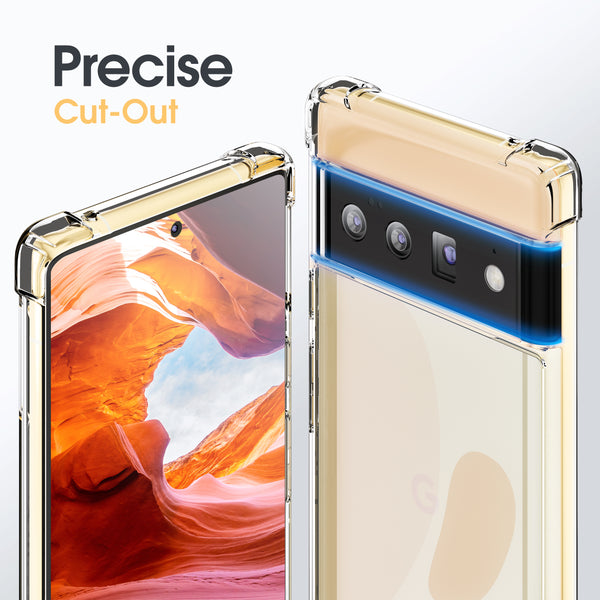 Roocase Roocase Plexis Clear Case For Google Pixel 6 Pro 6.7in (2021) Slim Transparent Cover With TPU Bumper