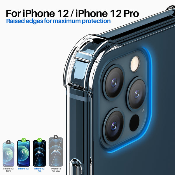 Roocase Roocase Plexis Clear Case For IPhone 12/12 Pro 6.1 Inch Slim Transparent Cover With TPU Bumper