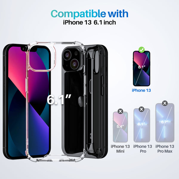 Roocase Roocase Plexis Clear Case For IPhone 13 (2021) Slim Transparent Cover With TPU Bumper