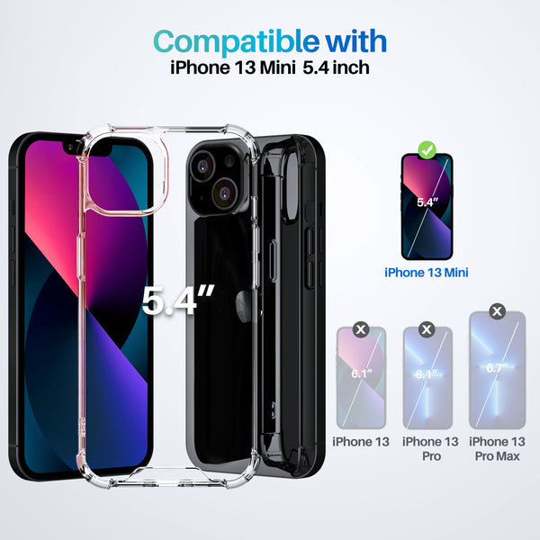 Roocase Roocase Plexis Clear Case For IPhone 13 Mini (2021) Slim Transparent Cover With TPU Bumper