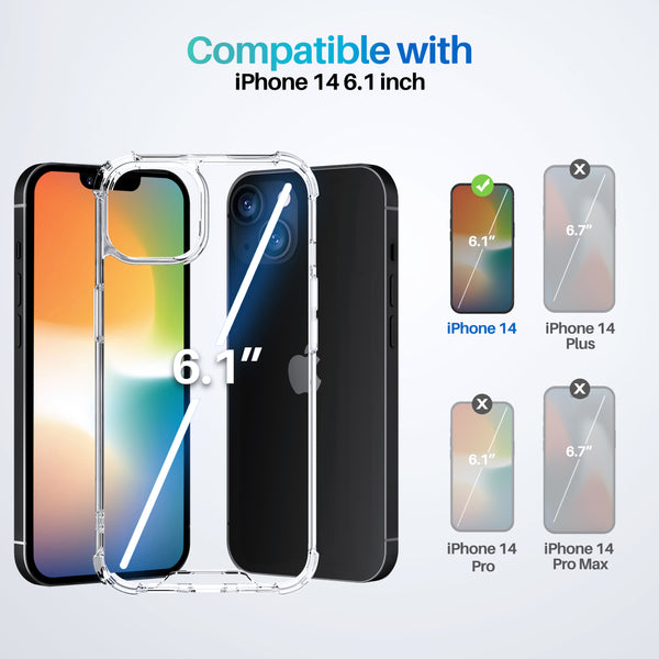 Roocase ROOCASE Plexis Clear Case For IPhone 14 6.1 Inch Slim Transparent Cover