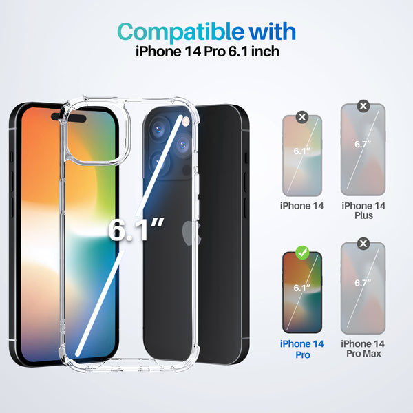 Roocase ROOCASE Plexis Clear Case For IPhone 14 Pro 6.1 Inch Slim Transparent Cover