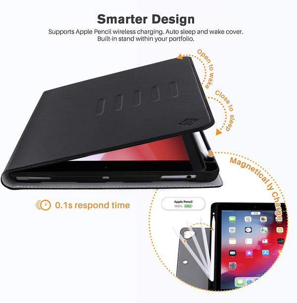 Roocase Roocase Sunset Case For IPad 9.7 (2018/2017) - Folio Smart Cover - Magnetic Case - Convenient Stand - Black