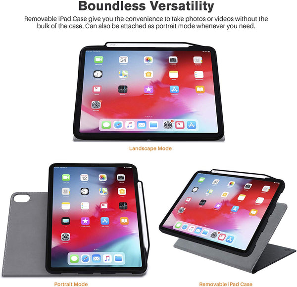 Roocase Roocase Sunset Case For IPad Pro 11 2018 - Folio Smart Cover - Magnetic Case - Convenient Stand - Black