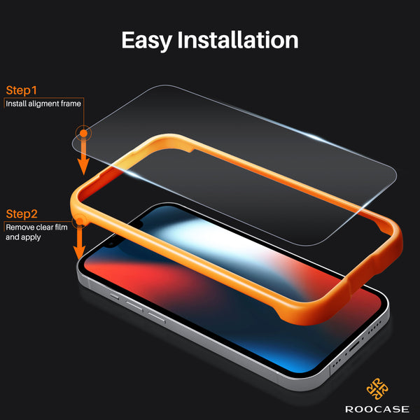 Roocase ROOCASE Tempered Glass Screen Protector For Apple IPhone 14 Plus (6.7 Inch) With Install Frame Pack Of 3