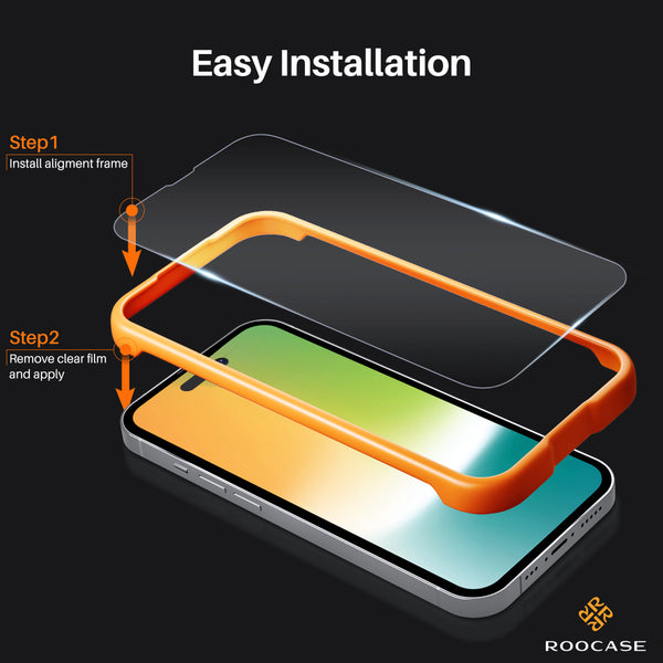 Roocase ROOCASE Tempered Glass Screen Protector For Apple IPhone 14 Pro (6.1 Inch) With Install Frame Pack Of 3