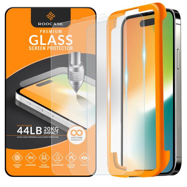 roocase ROOCASE Tempered Glass Screen Protector for Apple iPhone 14 Pro (6.1 Inch) with Install Frame Pack of 3