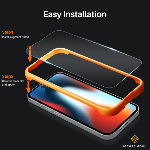 Roocase ROOCASE Tempered Glass Screen Protector For Apple IPhone 14 Pro Max (6.7 Inch) With Install Frame Pack Of 3