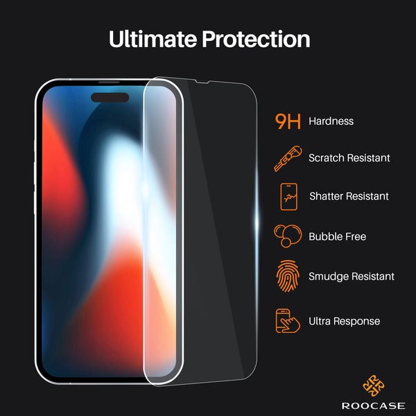 Roocase ROOCASE Tempered Glass Screen Protector For Apple IPhone 14 Pro Max (6.7 Inch) With Install Frame Pack Of 3