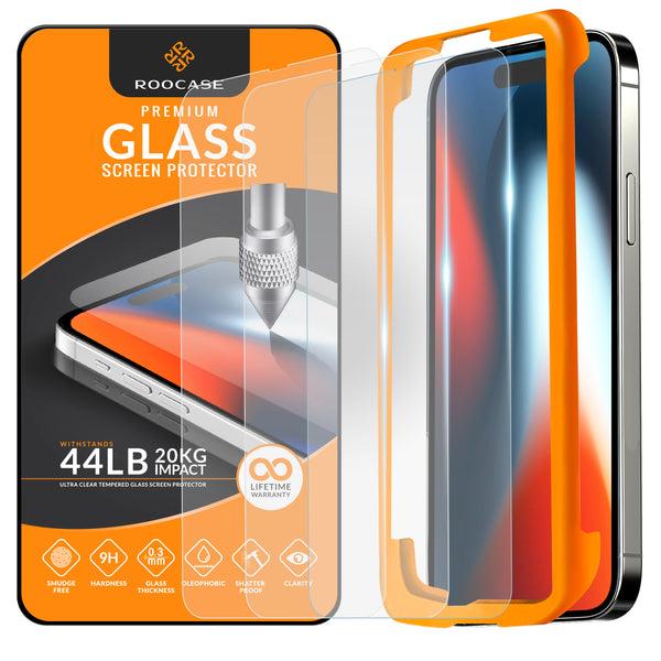 roocase ROOCASE Tempered Glass Screen Protector for Apple iPhone 14 Pro Max (6.7 Inch) with Install Frame Pack of 3