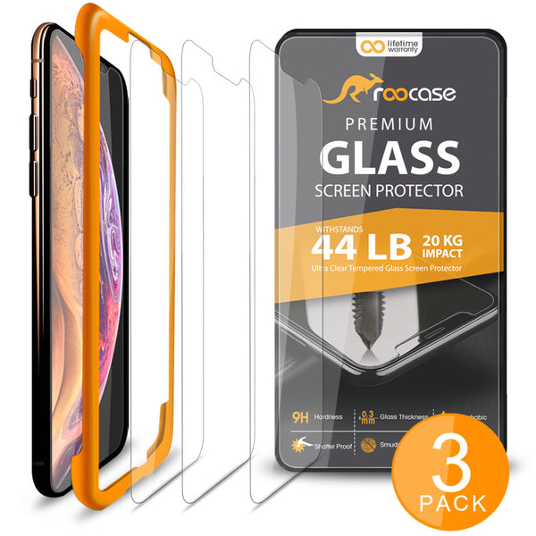 roocase Roocase Tempered Glass Screen Protector for iPhone 11 Pro / iPhone XS / iPhone X - 3-Pack - Installation Frame