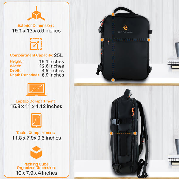 Roocase Roocase Venice Travel Backpack - Fit 15.6 Inch Laptop And Tablet For Business Travel Carrying Backpack