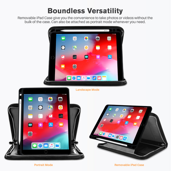 Roocase Roocase Wilshire Case For IPad Air (3rd Gen) 10.5 / IPad Pro 10.5 - Executive Portfolio Case - Detachable Magnetic Case - Organizer - Black