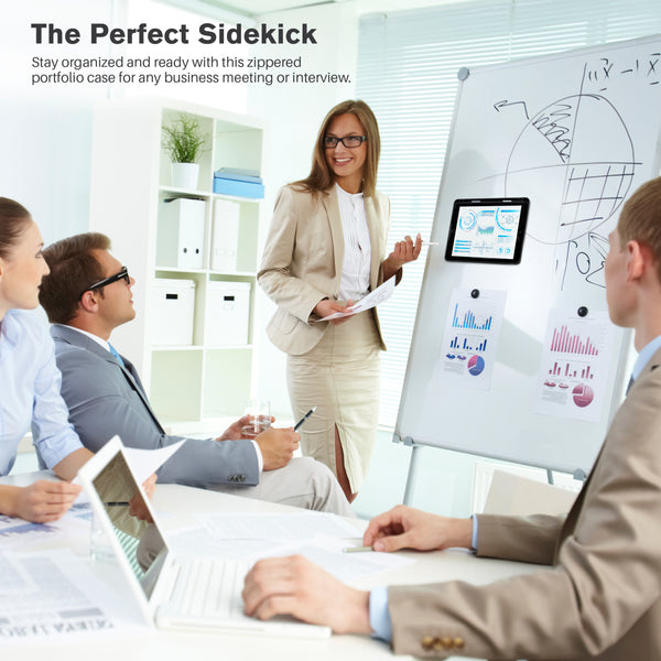 Roocase Roocase Wilshire Case For IPad Air (3rd Gen) 10.5 / IPad Pro 10.5 - Executive Portfolio Case - Detachable Magnetic Case - Organizer - Black