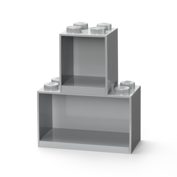 Room Copenhagen LEGOLEGO® Brick Shelf Set Medium Stone Grey