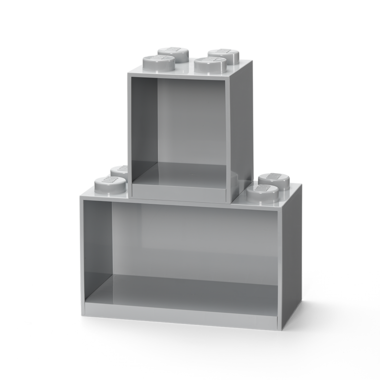 room copenhagen LEGOLEGO® Brick Shelf Set Medium Stone Grey