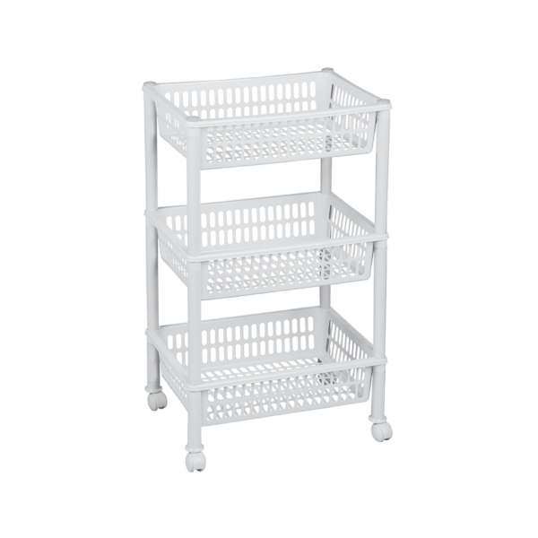 Room Copenhagen Plast TeamEco Trolley W/ 3 Baskets White