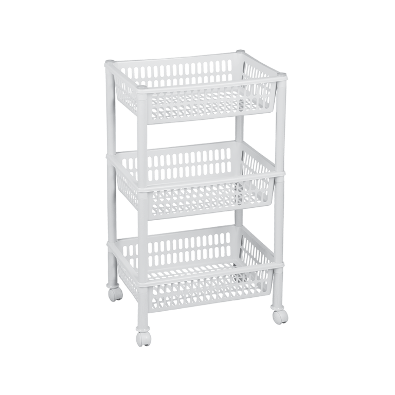 room copenhagen Plast TeamEco Trolley w/ 3 Baskets White